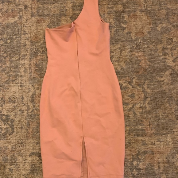 Lulus Blush Pink One-Shoulder Bodycon Midi Dress - Picture 6 of 7